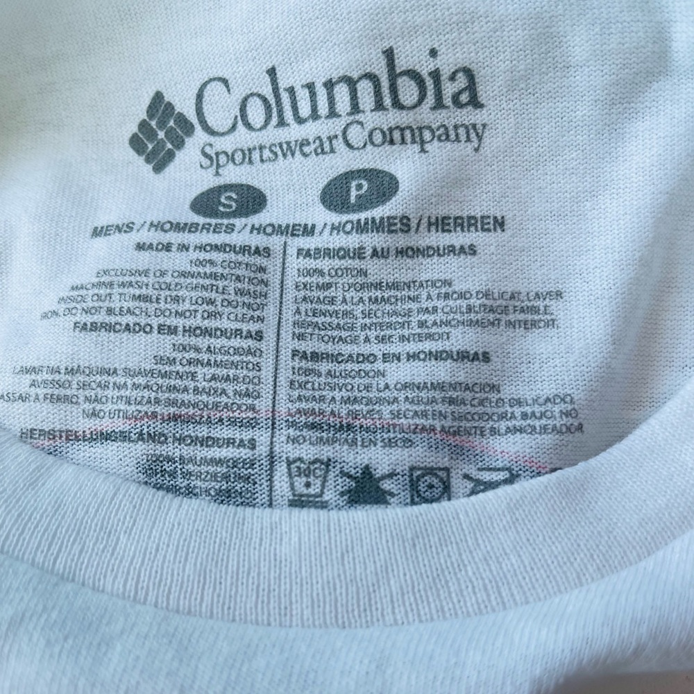 NWT Columbia Long Sleeve Graphic T-Shirt White Size Small - Picture 6 of 6